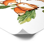 ウッドランド赤ちゃんシャワー歓迎サイン ポスター (角)