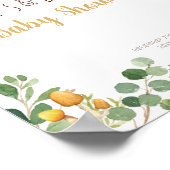 ウッドランド赤ちゃんシャワー歓迎サイン ポスター (角)