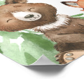 ウッドランド赤ちゃんシャワー歓迎サイン ポスター (角)