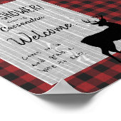 ウッドランド赤ちゃんシャワー歓迎ポスター ポスター (角)