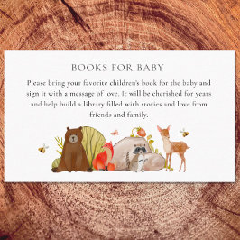 ウッドランド赤ちゃんシャワー水カラーベビー エンクロージャーカード