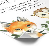 ウッドランド赤ちゃんシャワー甘い混乱の兆候を推測 ポスター (角)