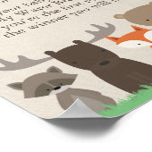 ウッドランド赤ちゃんシャワー私の水がゲームのサインを破った ポスター (角)