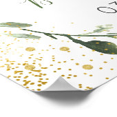 ウッドランド赤ちゃんシャワー緑の歓迎 ポスター (角)