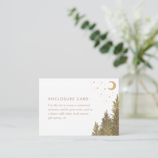 ウッドランド赤ちゃんシャワー表示シャワー囲いカード エンクロージャーカード (スタンド正面)