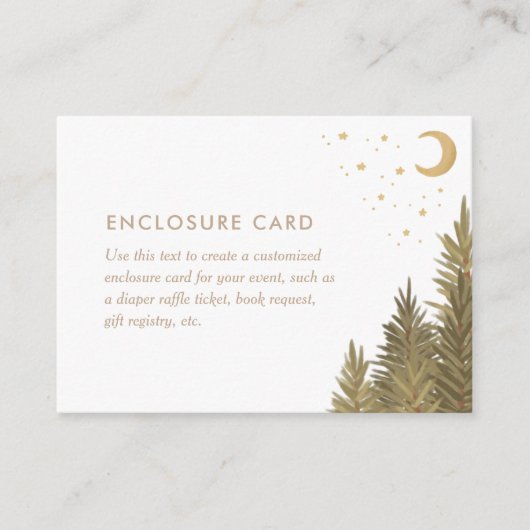 ウッドランド赤ちゃんシャワー表示シャワー囲いカード エンクロージャーカード (正面)