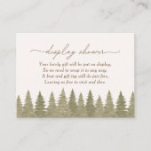 ウッドランド赤ちゃんシャワー表示シャワー エンクロージャーカード (正面)