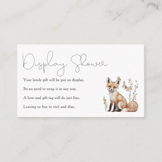 ウッドランド赤ちゃんシャワー表示シャワー エンクロージャーカード (正面)