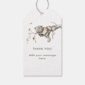 ウッドランド赤ちゃんシャワー ギフトタグ (裏面)