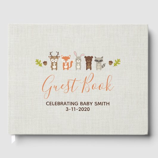 ウッドランド赤ちゃんシャワー ゲストブック (正面)