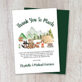 ウッドランド赤ちゃんシャワー サンキューカード
