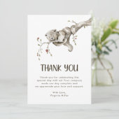 ウッドランド赤ちゃんシャワー サンキューカード (スタンド正面)