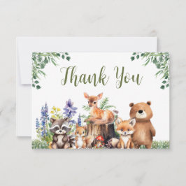 ウッドランド赤ちゃんシャワー |サンキューカード サンキューカード