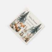 ウッドランド赤ちゃんシャワー スタンダードカクテルナプキン (角)