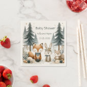 ウッドランド赤ちゃんシャワー スタンダードカクテルナプキン (インサイチュ)