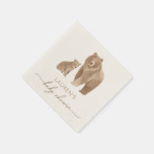 ウッドランド赤ちゃんシャワー スタンダードカクテルナプキン (角)