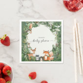 ウッドランド赤ちゃんシャワー スタンダードカクテルナプキン (インサイチュ)