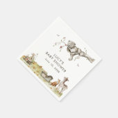 ウッドランド赤ちゃんシャワー スタンダードカクテルナプキン (角)