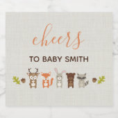 ウッドランド赤ちゃんシャワー ビールラベル (シングルラベル)