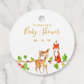 ウッドランド赤ちゃんシャワー フェイバータグ (裏面)