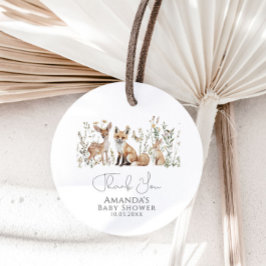 ウッドランド赤ちゃんシャワー フェイバータグ