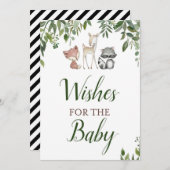 ウッドランド赤ちゃんシャワー – ベビーサイン5x7 招待状 (正面/裏面)