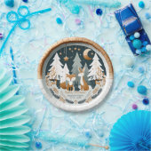 ウッドランド赤ちゃんシャワー ペーパープレート (パーティー)