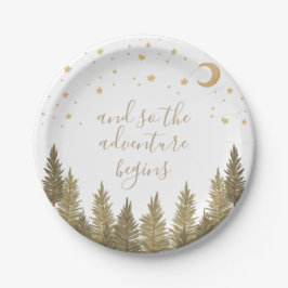 ウッドランド赤ちゃんシャワー ペーパープレート