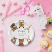 ウッドランド赤ちゃんシャワー ペーパープレート (パーティー)