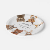 ウッドランド赤ちゃんシャワー ペーパープレート (アングル)
