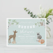 ウッドランド赤ちゃんシャワー 招待状 (スタンド正面)
