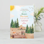 ウッドランド赤ちゃんシャワー 招待状 (スタンド正面)