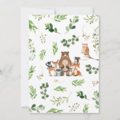 ウッドランド赤ちゃんシャワー 招待状 (裏面)