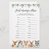 ウッドランド赤ちゃんシャワーMummyのフレーズゲームを終了 (正面/裏面)