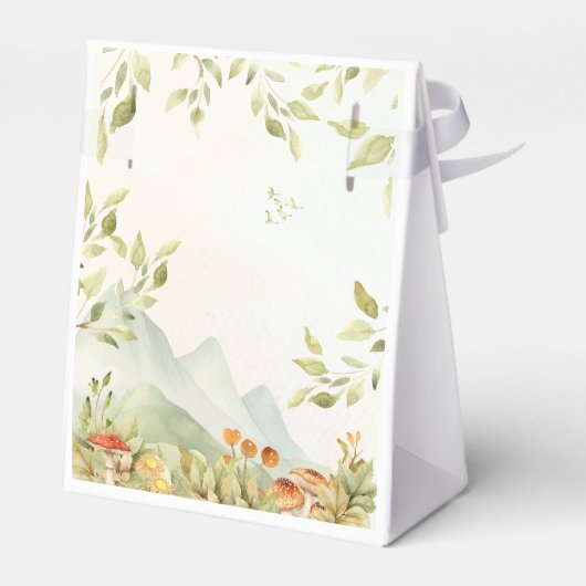 ウッドランド赤ちゃん素朴シャワーマッシュルーム緑の少年 フェイバーボックス (裏面サイド)