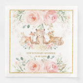 ウッドランド赤面ピンクフローラベビーシャワー誕生日N (正面)