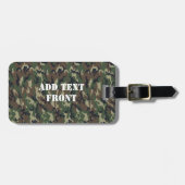 ウッドランド軍隊カモフラージュ ラゲッジタグ (正面横)