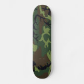 ウッドランド軍隊グリーンカモフラージュ スケートボード (正面)