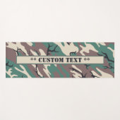 ウッドランド迷彩柄カスタム文字 ヨガマット (正面(横))