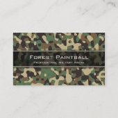 ウッドランド迷彩柄フレックターンカモフラージビジネスカード 名刺 (正面)