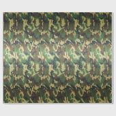 ウッドランド迷彩柄ラッピング紙 ラッピングペーパー (フラット)
