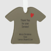 ウッドランド迷彩柄軍隊パーソナライズされた占領 オーナメント (裏面)