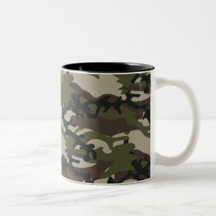 ウッドランド迷彩柄軍隊 ツートーンマグカップ
