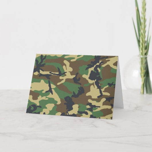 ウッドランド迷彩柄 カード (正面)
