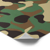 ウッドランド迷彩柄 ポスター (角)