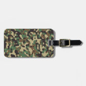 ウッドランド迷彩柄 ラゲッジタグ (正面横)