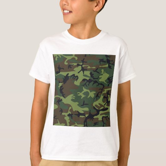 ウッドランド迷彩柄 Tシャツ (正面)