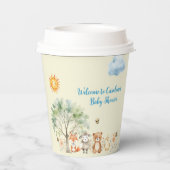 ウッドランド野生動物動物ベビーシャワー紙カップ 紙コップ (裏面)