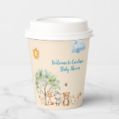 ウッドランド野生動物動物ベビーシャワー紙カップ 紙コップ (正面)