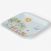 ウッドランド野生生物の赤ちゃんシャワー ペーパープレート (傾斜あり)